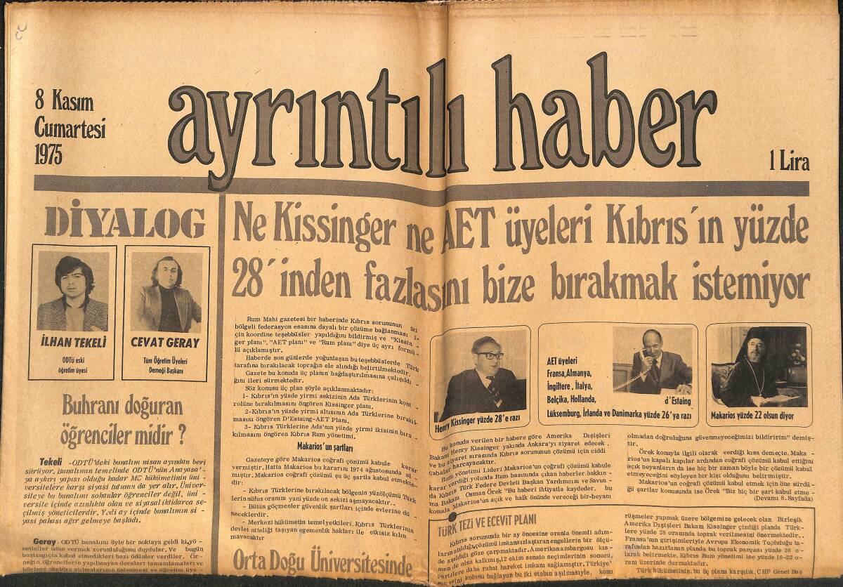 Ayrıntılı Haber Gazetesi 8 Kasım 1975 - Sapıkça Arzuların Kurbanı Olan Ünlü İtalyan Yönetmen: Pasolini - Nasır'ın Kızı Hüda GZ147231 - 1