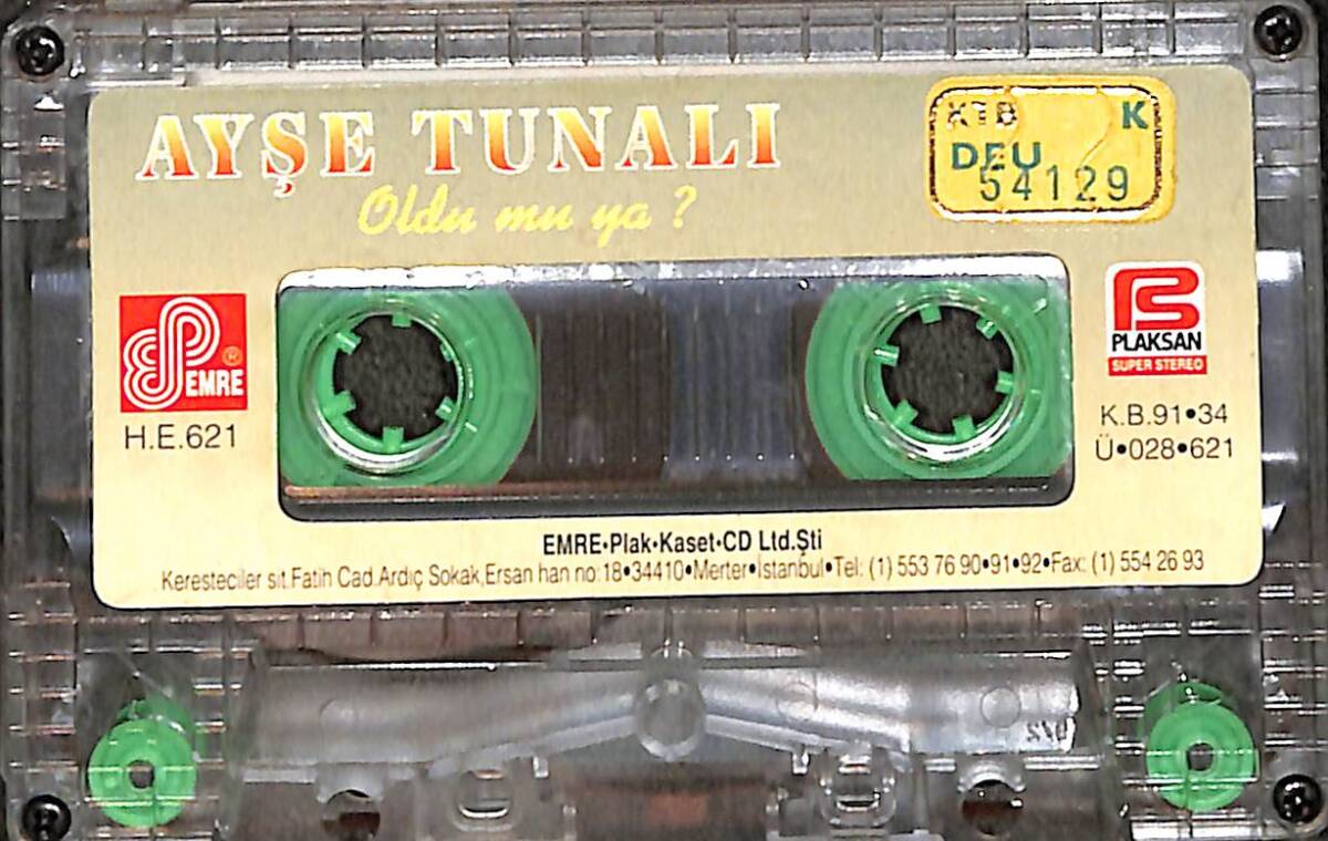 Ayşe Tunalı - Oldu Mu Ya Kaset (Sarı Bandrol - İkinci El) KST27904 - 2