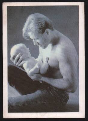 Baba ve Bebeği Orta Boy Kartpostal KRT5120 - 1