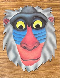 Babun Hayvan Çocuk Yüz Maskesi AOB4865 - 3