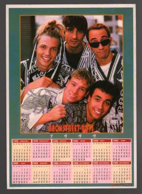 Backstreet-Boys Büyükboy 1999 Takvimli Kartpostal KRT4713 - 1