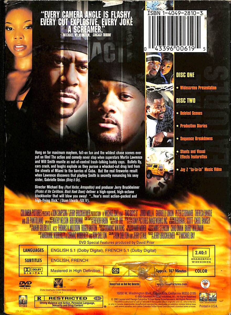 Bad Boys 2 DVD Film 2 Disc (İkinci El) DVD2464 - 2
