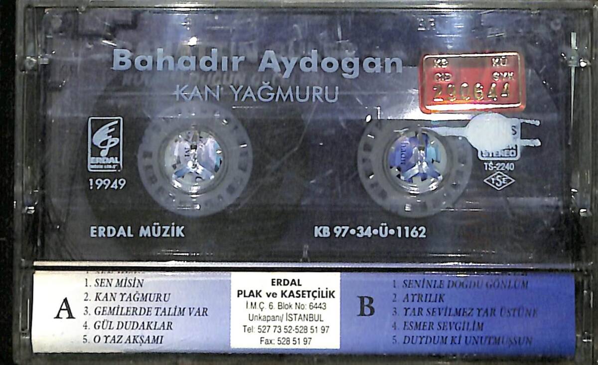 Bahadır Aydoğan - Kan Yağmuru Kaset (İkinci El) KST28146 - 2