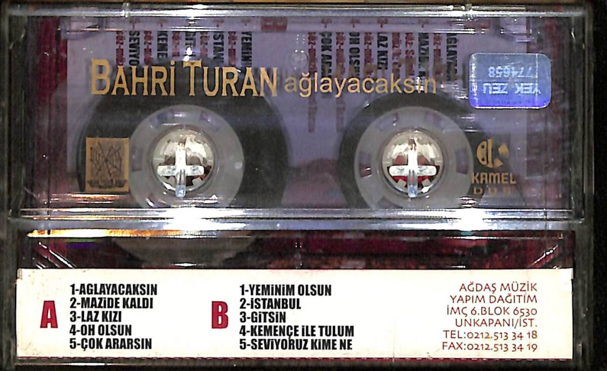 Bahri Turan - Ağlayacaksın Kaset (İkinci El) KST28448 - 2