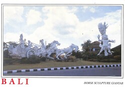 Bali Kartpostal - Horse Sculpture Gıanyar KRT23612 - Gökçekoleksiyon