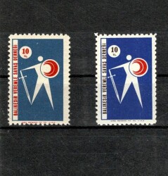 Balıkesir Veremle Savaş Derneği 10 TL Sürşarjlı Yardım Pulu - 2 Renk Varyasyonu (MNH) PPT2454 - Gökçekoleksiyon