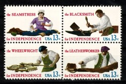 ABD 1977 Bicentennial Hünerli Eller Serisi 13c Posta Pulu - 4’lü Komple Blok (MNH) PPT2986 - Gökçekoleksiyon