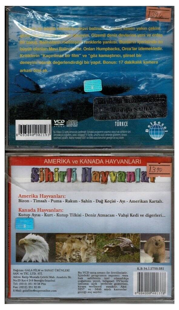 Balinalar Sihirli Hayvanlar - 2 Adet VCD Belgesel Film VCD1130 - 2