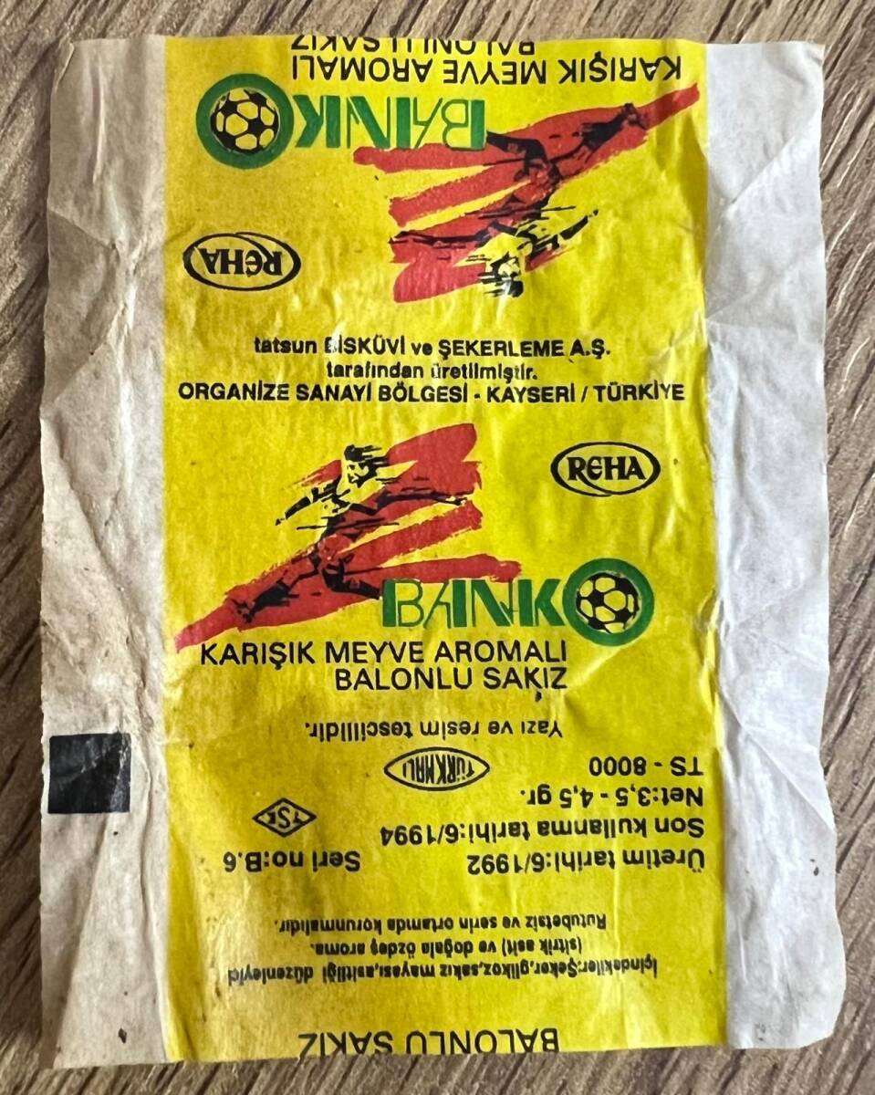BANKO (REHA) 1992 Türkiye Ligi Futbolcu Serisi Sakız Sarma Kağıdı # SKZ1868 - 3