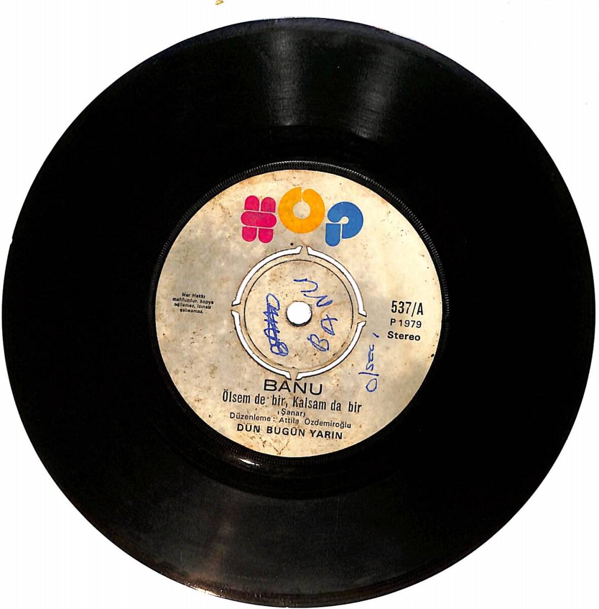 Banu - Ölsem de Bir Kalsam da Bir / Buna Sevmek Denirse Plak (10/7) PLK25245 - 1