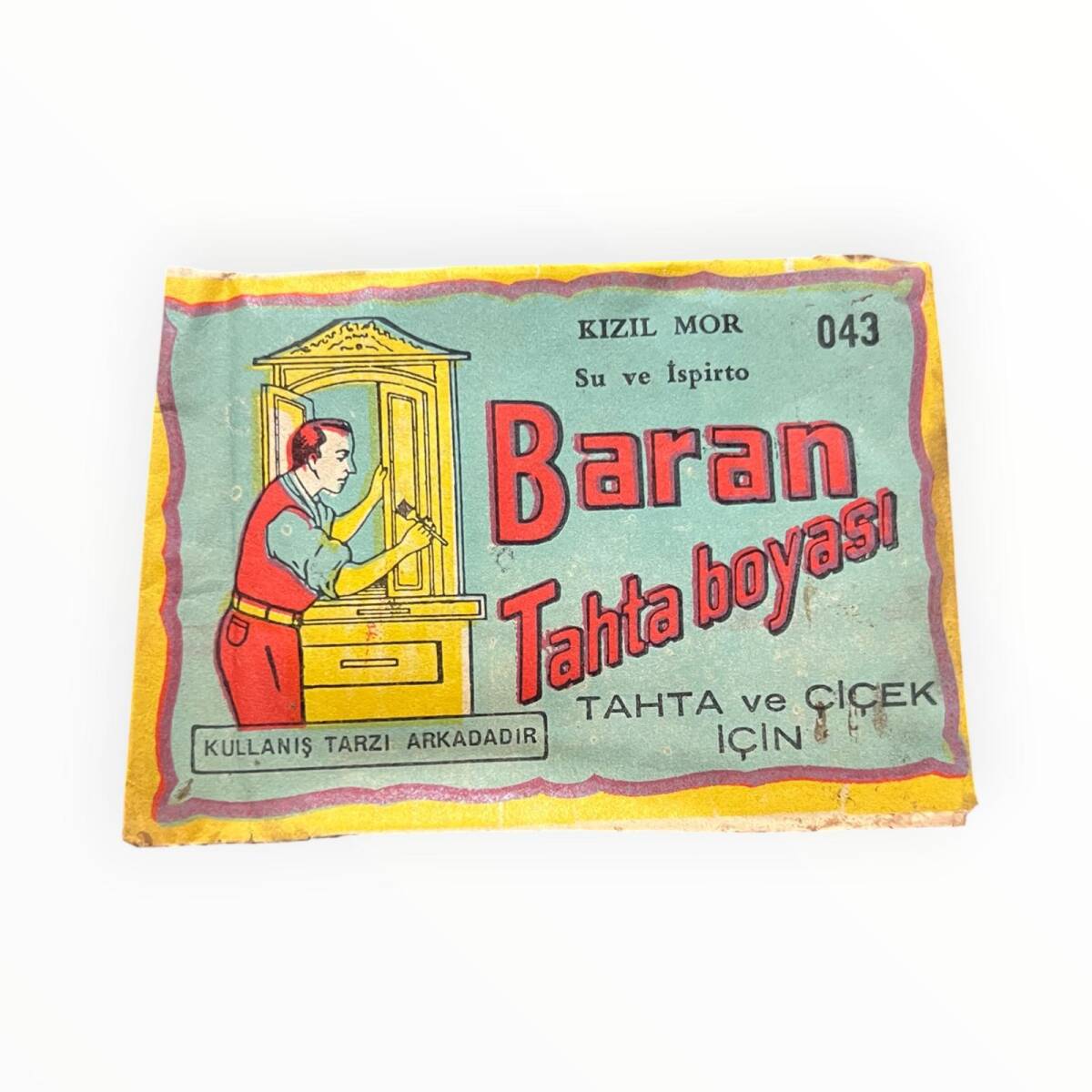 BARAN Ahşap ve Çiçek Boyası - Kızıl Mor AOB8922 - 1