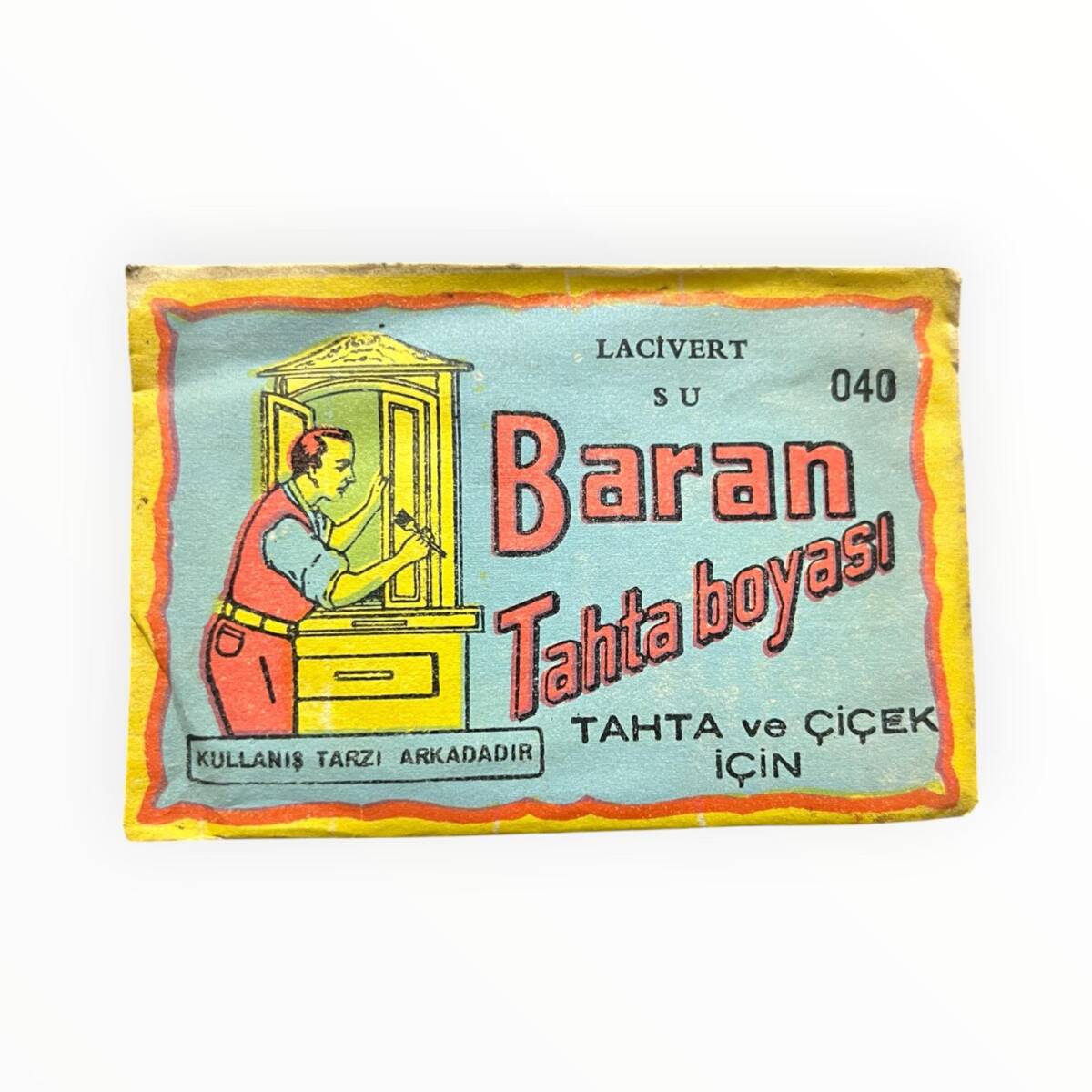 BARAN Ahşap ve Çiçek Boyası - Lacivert AOB8919 - 1