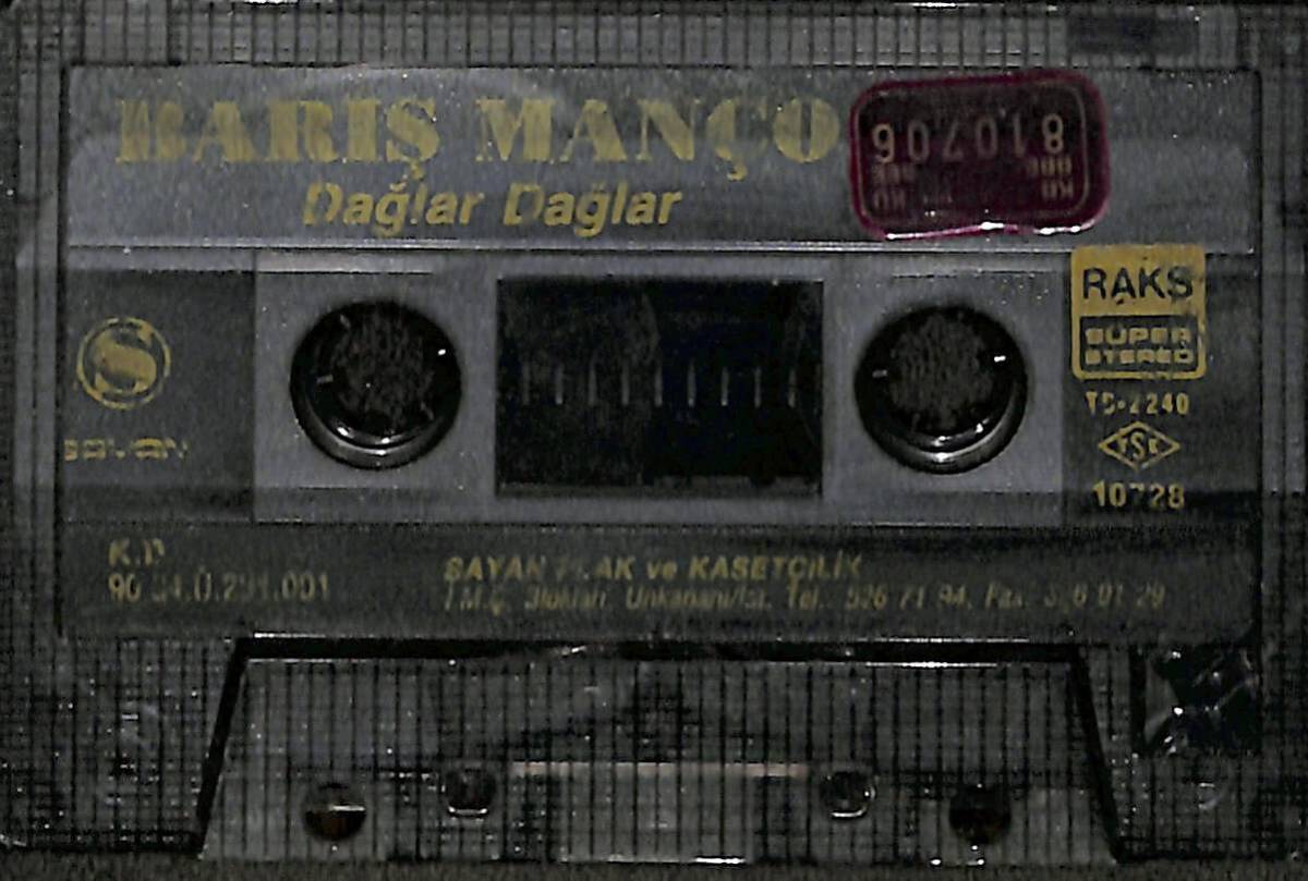 Barış Manço - Dağlar Dağlar Orijinal Kaset (İkinci El) * Sayan Plak - 1990 - Kırmızı Bandrol * KST31225 - 1