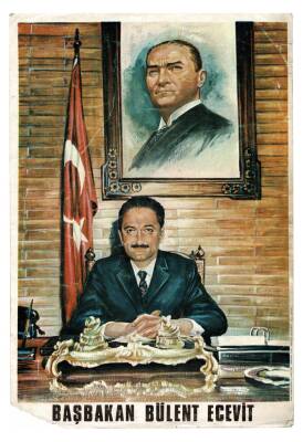 Başbakan Bülent Ecevit Büyük Boy Kartpostal KRT9216 - 1