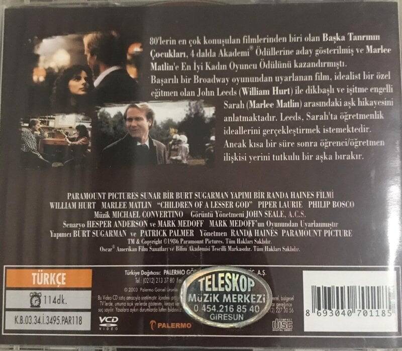 Başka Tanrının Çocukları VCD Film VCD7946 - 2