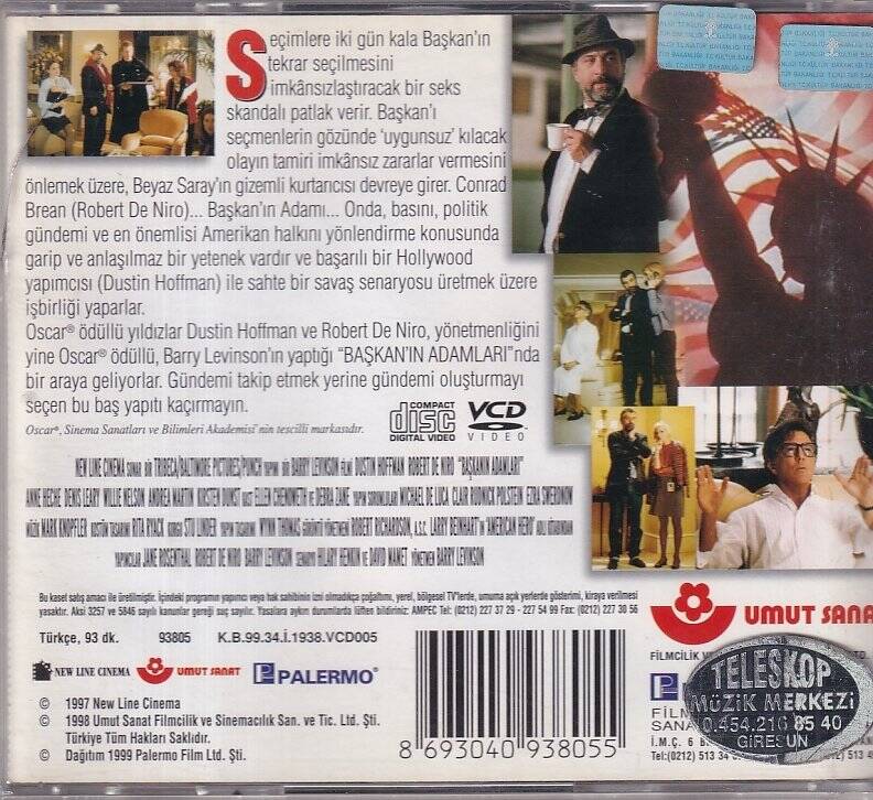 Başkanın Adamları - Robert De Niro VCD Film VCD9461 - 2