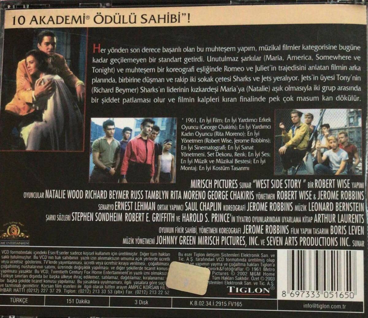 Batı Yakasının Hikayesi VCD Film VCD7837 - 2