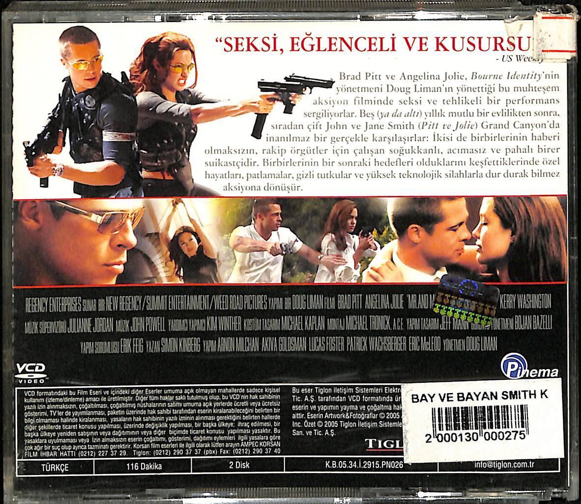 Bay Ve Bayan Smith (Brad Pitt) VCD Film VCD14765 - 2