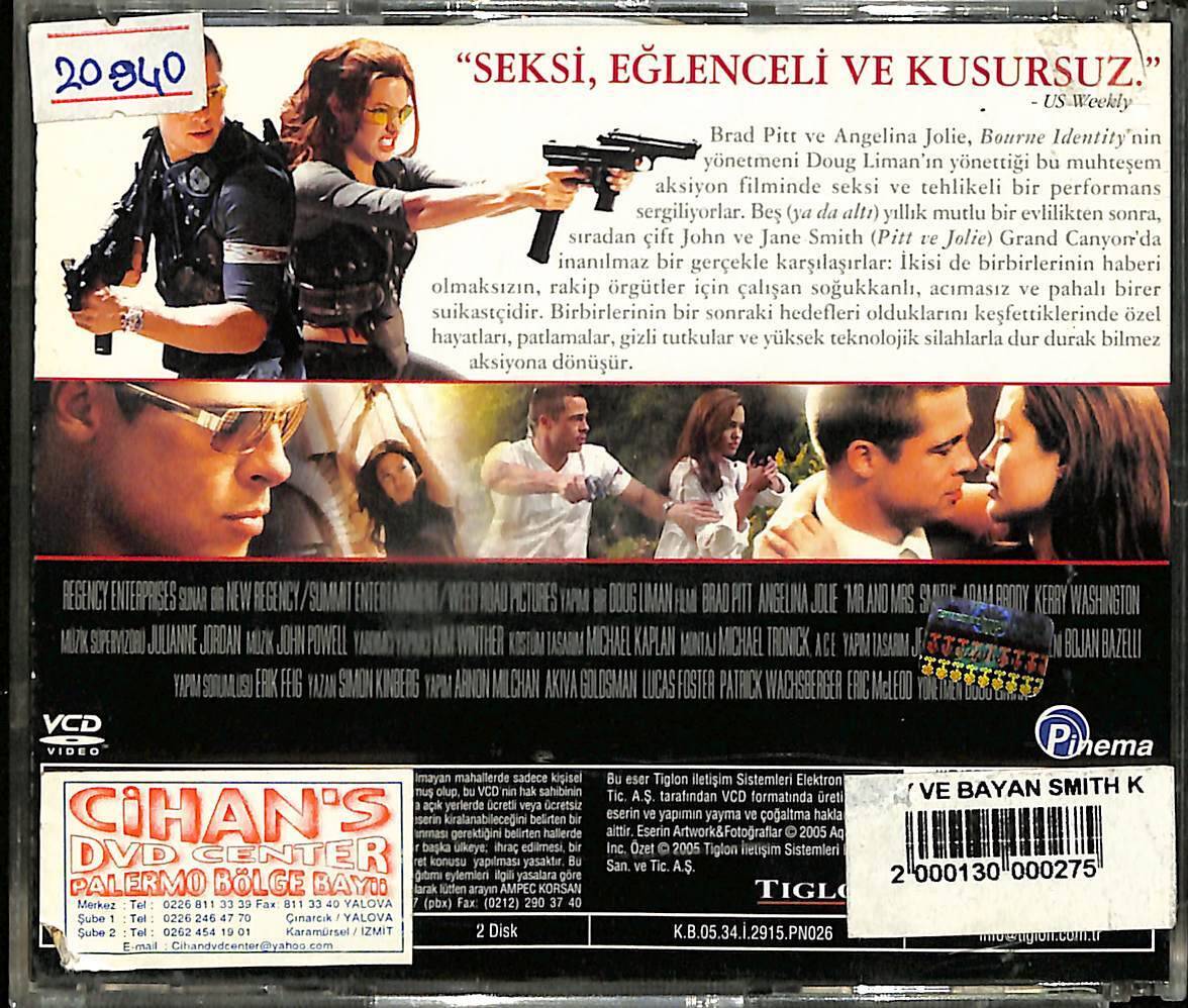 Bayan & Bayan Smith (Brad Pitt-Angelina Jolie) VCD Film VCD14906 - 2