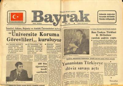 Bayrak Gazetesi 1 Kasım 1976 - Yunanistan Türkiyeye Döviz Savaşı Açtı GZ89437 - 1