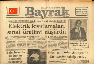 Bayrak Gazetesi 17 Eylül 1979 - Menderes 18. Ölüm Yılında Anılıyor GZ89422 - 1