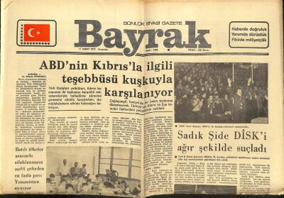 Bayrak Gazetesi 17 Şubat 1977 - ABDnin Kıbrısla İlgili Teşebbüsü Kuşkuyla Karşılanıyor GZ89424 - 1