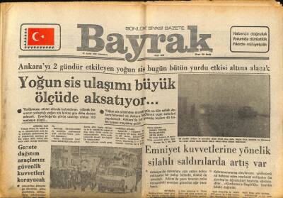 Bayrak Gazetesi 23 Aralık 1979 - Diyarbakır Sıkıyönetim Komutanlığı Bildiri Yayınladı GZ89428 - 1