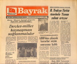 Bayrak Gazetesi 9-15 Ekim 1984 - B.Trakya Türkü Üzerinde Yunan Zulmü Artıyor GZ161311 - Gökçekoleksiyon