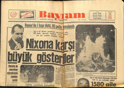 Bayram Gazetesi 1 Mart 1969 - Nixona Karşı Büyük Gösteriler GZ89452 - 1