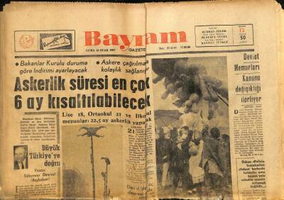 Bayram Gazetesi 13 Ocak 1967 - Kıbrıs Türkleri Silah Yardımı İsteğinde Bulundu GZ89460 - 1