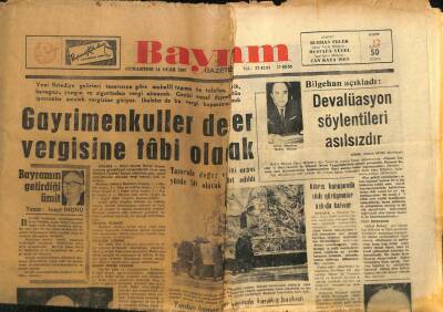 Bayram Gazetesi 14 Ocak 1967 - Kıbrıs Konusunda İkili Görüşmeler Askıda Kalıyor GZ89459 - 1