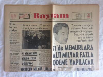 Bayram Gazetesi 2 Aralık 1970 - Bakan Gülez , Asma Köprünün Zamanında Biteceğini Tekrarladı GZ73355 - 1
