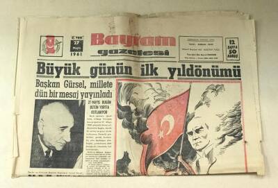 Bayram Gazetesi 27 Mayıs 1961 GZ674 - 1