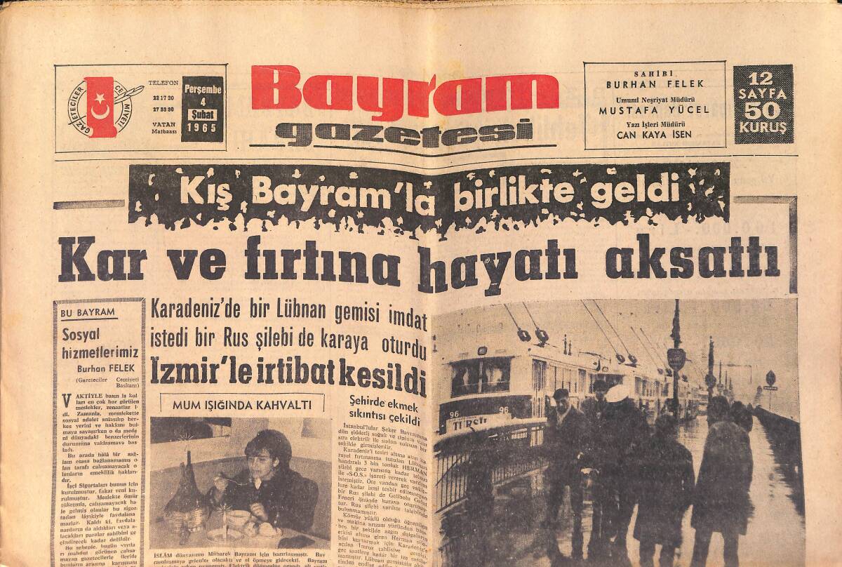 Bayram Gazetesi 4 Şubat 1965 - Bazı Sanatçıların Arkadaşlıkları Uzun Sürmüyor *Gönül Yazar-Özden Çelik* GZ158676 - 1