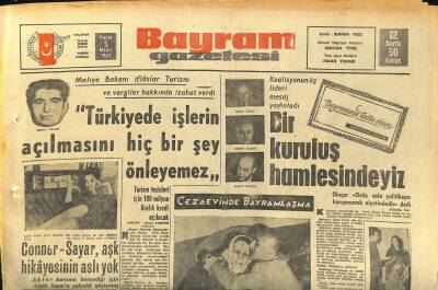 Bayram Gazetesi 5 Mayıs 1963 - Kıbrısta Türklerle Rumlar Bir Köyde Çarpıştı - Bir Uçak 44 Yolcusu İle Evlerin Üstüne Düştü GZ120648 - 1