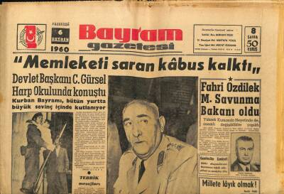 Bayram Gazetesi 6 Haziran 1960 - Memleketi Saran Kabus Kalktı GZ89458 - 1