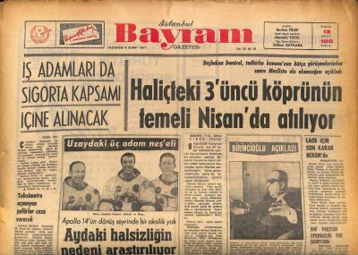 Bayram Gazetesi 8 Şubat 1971 - Haliçteki 3. Köprünün Temeli Nisanda Atılıyor GZ86809 - 1