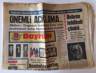 Bayram Gazetesi 9 Kasım 1972 - Demirel En Sevilen Parti Lideri Seçildi GZ11436 - 1