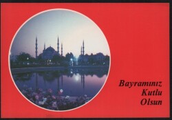 Bayram Kutlama Kartpostalı Sultanahmet Figürlü KRT3346 - Gökçekoleksiyon