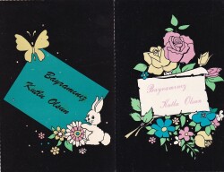 Bayram Kutlama Temalı 2`li Kartpostal KRT10758 - Gökçekoleksiyon