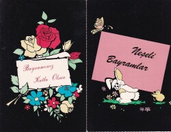 Bayram Kutlama Temalı 2`li Kartpostal KRT10762 - Gökçekoleksiyon