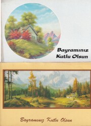 Bayram Kutlama Temalı 2`li Kartpostal KRT10776 - Gökçekoleksiyon