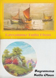 Bayram Kutlama Temalı 2`li Kartpostal KRT10778 - Gökçekoleksiyon