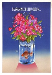 Bayram Kutlama Temalı Kartpostal KRT15713 - Gökçekoleksiyon