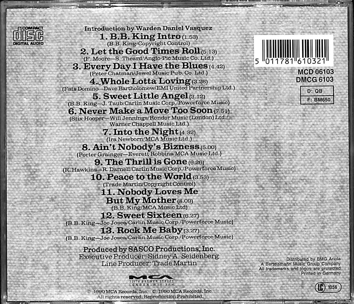 B.B. King - Live At San Quentin CD (İkinci El) CD4531 - 2