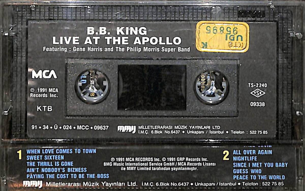 B.B. King - Live At The Apollo Kaset (İkinci El Kaset) KST29806 - 2