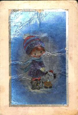Bebek Ve Köpek Temalı Kartpostal KRT13675 - 1