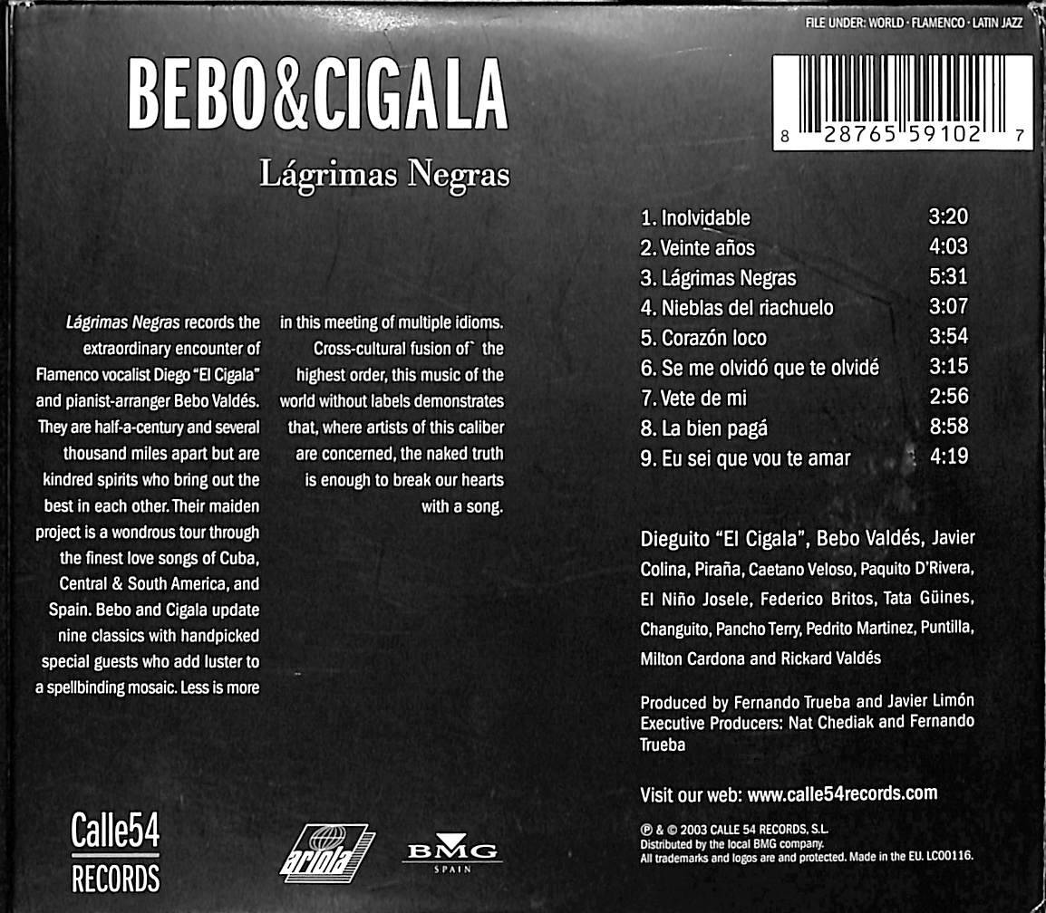 Bebo & Cigala - Lagrimas Negras CD (İkinci El) CD4819 - 3