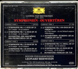 Beethoven & Bernstein - Symphonien 6 - 9 CD (İkinci El) CD5303 - 2