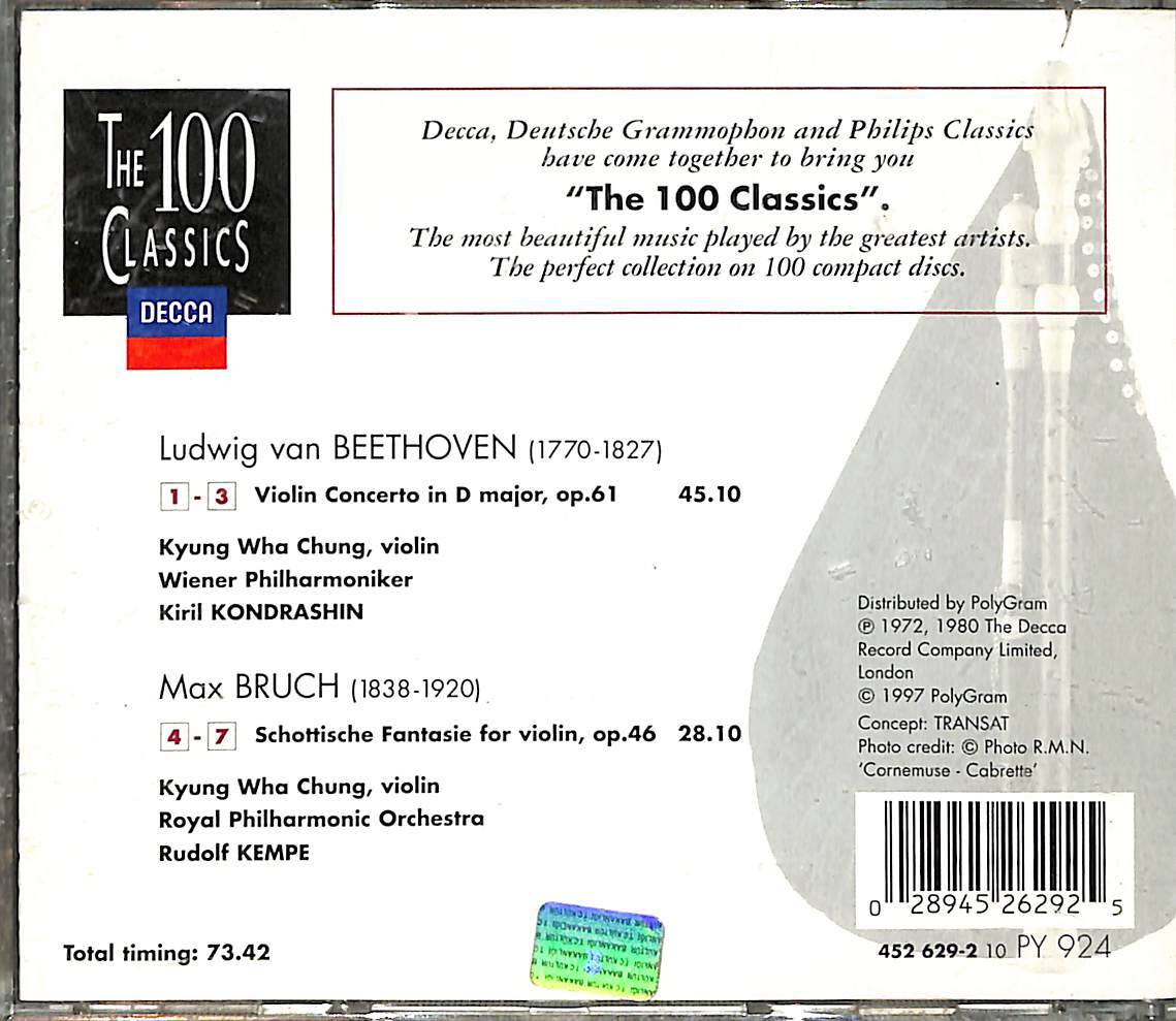 Beethoven - Bruch - Violin Concerto - Schottische Fantasie CD (İkinci El) CD4057 - 2